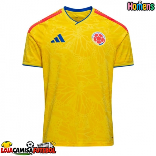 Camisa de Futebol Colômbia Equipamento Principal Mundo 2026 Manga Curta